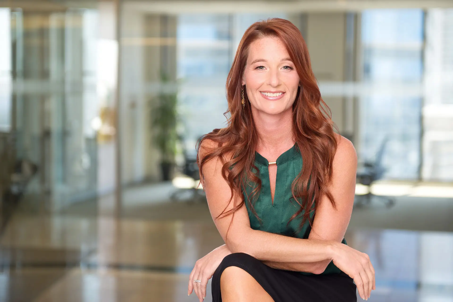 Beautiful female business woman during branding shoot with bellus photography