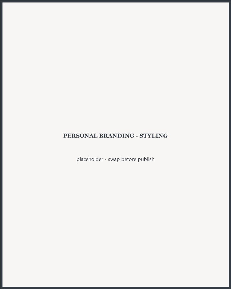 Wardrobe and backdrop planning for a personal branding session at a Mandeville photography studio